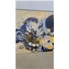 Image 3 : C.M. Nesbitt '70 Abstract Painting with Blue, Yellow, and White Geometric Forms 49”×37”