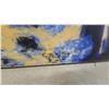 Image 5 : C.M. Nesbitt '70 Abstract Painting with Blue, Yellow, and White Geometric Forms 49”×37”