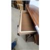 Image 9 : Dark Wood Dresser and Chest of Drawers with Oval and Chevron Inlay, Brass Hardware 40”×65”×18”
