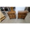 Image 1 : Pair of Wooden Nightstands with Two Drawers and Two Cabinets 17”×24”×26”