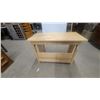 Image 1 : Wood Kitchen Island with Fold-Away Leaf and Slatted Sides