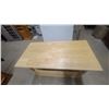 Image 2 : Wood Kitchen Island with Fold-Away Leaf and Slatted Sides