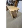 Image 3 : Wood Kitchen Island with Fold-Away Leaf and Slatted Sides