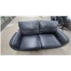 Image 2 : Black Leather Two-Seat Sofa 65” wide