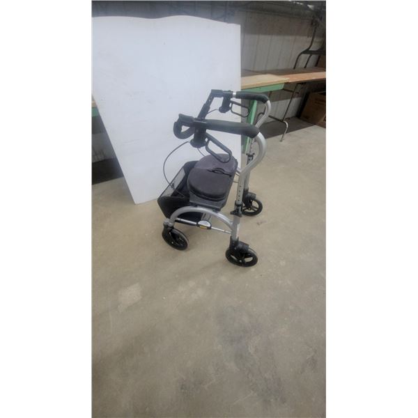 Drive Medical Rollator Walker with Seat and Storage Basket