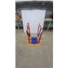 Image 1 : Kids' Air Walker Exercise Machine, Yellow Frame, Red and Blue Accents, Blue Foot Pedals