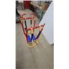 Image 3 : Kids' Air Walker Exercise Machine, Yellow Frame, Red and Blue Accents, Blue Foot Pedals