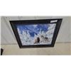 Image 1 : Framed Winter Wolves Print, Signed “Ben Hosettove”
