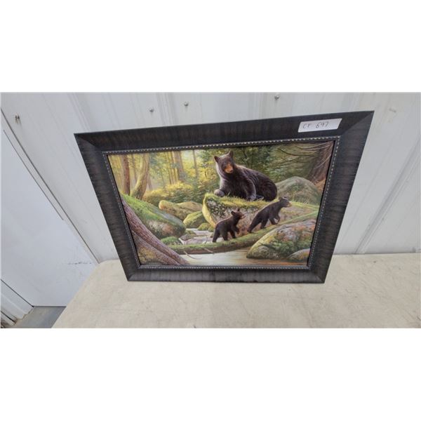 Dallen Lambson “Bear Family” Framed Print, 20”×28”