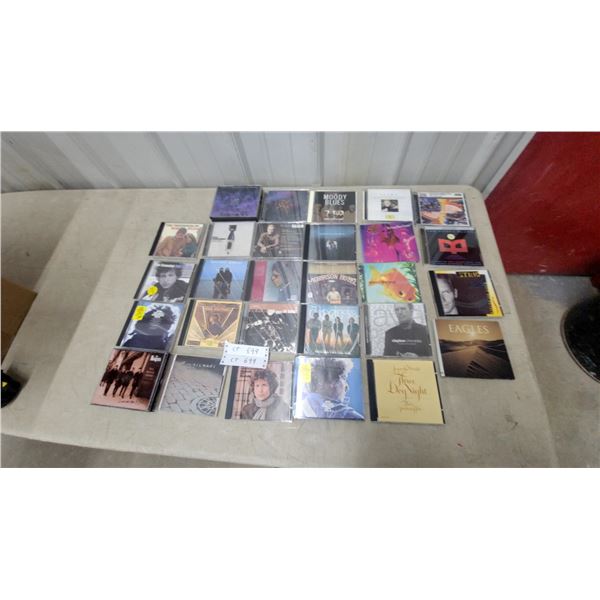 Collection of Classic Rock CDs Including The Beatles, Bob Dylan, The Doors, Moody Blues and More
