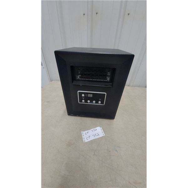 Black Infrared Heater with Digital Display and Control Panel, Power Cord 1500 watt