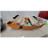 Image 3 : Two Tackle Boxes with Fishing Lures, Hooks, and Line; Eagle Claw Hooks