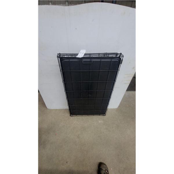 Icrate Pet Crate with Plastic Tray, Black Wire, Foldable