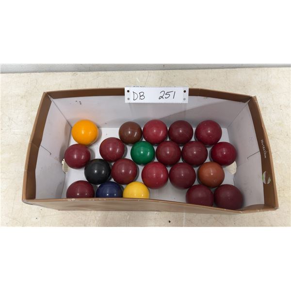 Box of Snooker Balls