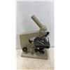 Image 2 : BIOLAM LOMO Microscope, Wooden Case, Eyepieces, Mirror, Wrench, and Paperwork