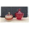Image 6 : Vintage Glassware, Serving Bowls, Libbey Tumblers, Cracker Barrel Jar, Cranberry Style Candy