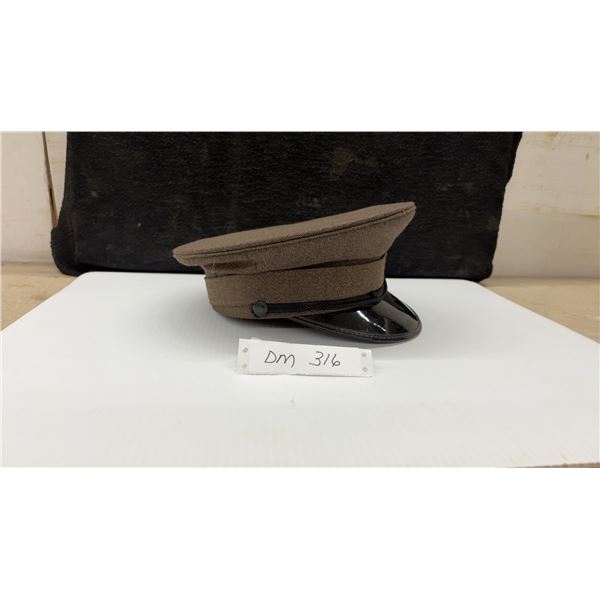Uniform Cap with Black Visor and Chin Cord