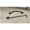 Image 2 : Antique Forged Steel Hand Tools Including Chisels, Scrapers, Linkage, and Latch Bar