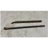 Image 3 : Antique Forged Steel Hand Tools Including Chisels, Scrapers, Linkage, and Latch Bar