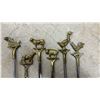 Image 6 : Vintage Muffin Tins, Mason Jars, Melmac Melamine Bowl and Gravy Boat, Skewers with Brass Animal
