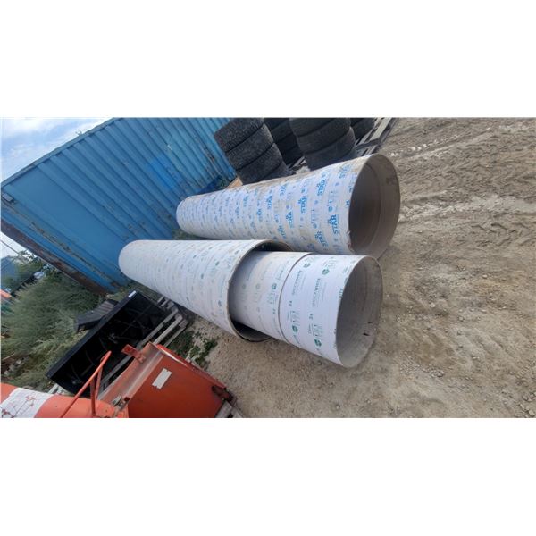 4 Cement Forms, Biggest 12' Long × 32” Diameter
