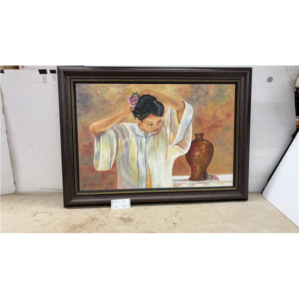 Brownridge Framed Oil on Canvas Painting, Signed, 30 1/2 × 42”