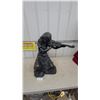 Image 1 : Bronze-Tone Resin Statue of Woman Playing Violin 30” tall