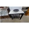 Image 1 : Modern Vanity with Vessel Sink and Marble Top