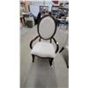 Image 2 : Two Upholstered Dining Chairs: One Oval Back Armchair and One Square Back Side Chair