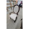Image 3 : Two Upholstered Dining Chairs: One Oval Back Armchair and One Square Back Side Chair