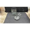 Image 4 : Decorative Glass Vases, Bowls, Diamond Paperweights, Gold Metal Bowl With Rattan Balls