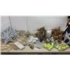 Image 1 : Christmas Decor, Glitter Stars, Gold "Believe" Sign, Crystal Sleighs, Candles, Ornaments