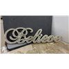 Image 3 : Christmas Decor, Glitter Stars, Gold "Believe" Sign, Crystal Sleighs, Candles, Ornaments