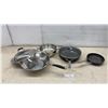 Image 1 : Assorted Cookware, Stainless Steel Wok, Steamer Pot, and Non-Stick Frying Pans