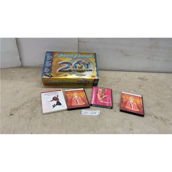 Trivial Pursuit 20th Anniversary Canadian Edition Board Game and Bellydance Fitness DVDs