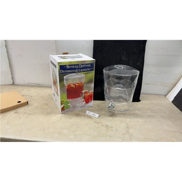 CreativeWare Acrylic Beverage Dispenser, 3 Gallon/11 Liter Capacity, BPA-Free