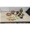 Image 1 : Asian Decorative Bowl, Plate, Ginger Jars, Cup and Saucer, Coasters, Robe Figurine