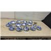 Image 1 : Royal Crown Derby Blue Mikado Bone China Tea Set, 1955, and a Japanese Kutani Cup