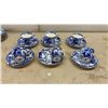Image 4 : Royal Crown Derby Blue Mikado Bone China Tea Set, 1955, and a Japanese Kutani Cup