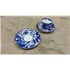 Image 6 : Royal Crown Derby Blue Mikado Bone China Tea Set, 1955, and a Japanese Kutani Cup