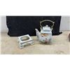 Image 3 : Chinese Porcelain Teapot and Stand, Lacquer Box with Bead Arithmetic Beads