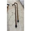 Image 2 : Four Canes: 3 Wood and One Adjustable Aluminum