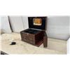 Image 4 : Wooden Jewelry Chest with Hinged Mirrored Lid, Drawers, and Side Necklace Compartments