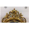 Image 2 : Ornate Oval Wall Mirror with Gold-Gilded Frame, 29 × 18”