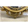 Image 4 : Ornate Oval Wall Mirror with Gold-Gilded Frame, 29 × 18”