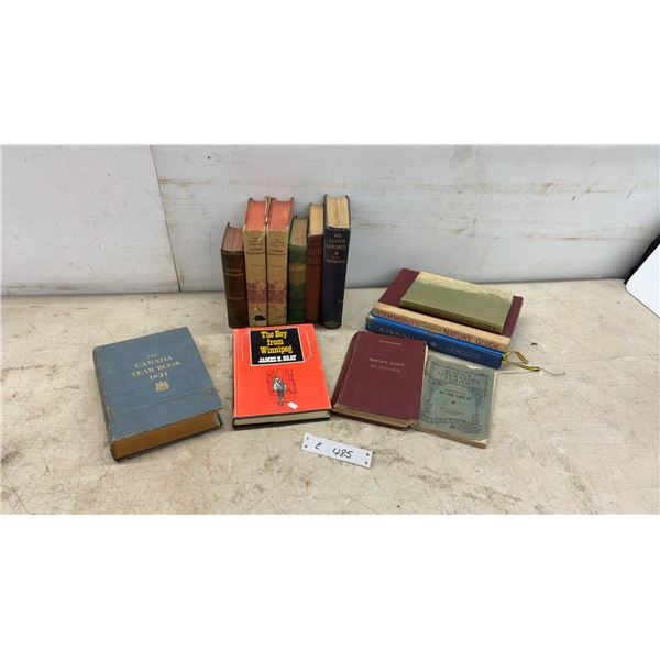 Vintage Books: Canada Year Book 1921, Shakespeare, Dickens, Leacock, Lloyd George
