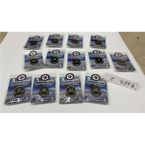 Winnipeg Jets 2013-2014 Limited Edition Pin Collection, Winnipeg Free Press, 13 Pins