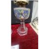 Image 7 : Two Clear Glass Oil Lamps with Chimneys