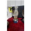Image 4 : Four Oil Lamps with Reflectors, Clear Glass Chimneys, and Metal wall mount Bases