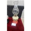 Image 2 : Pair of Vintage Oil Lamps: One with Scottie Dogs, One with Etched Glass